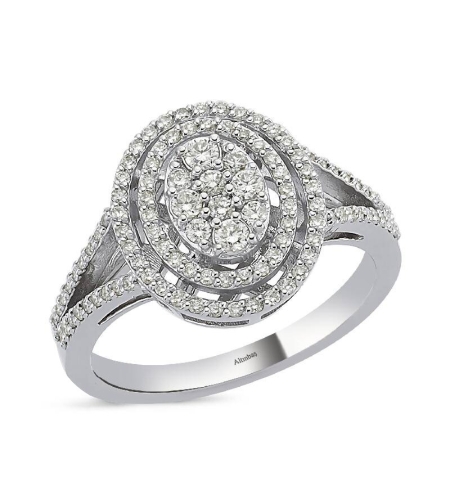 Ring with diamonds 0.51 k