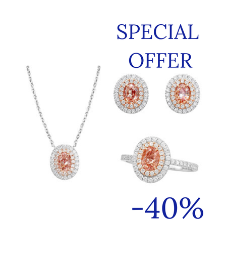 4.73 ct Set with fancy pink diamonds