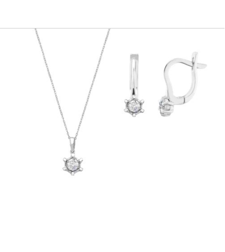 0.95 ct Classic set with diamonds
