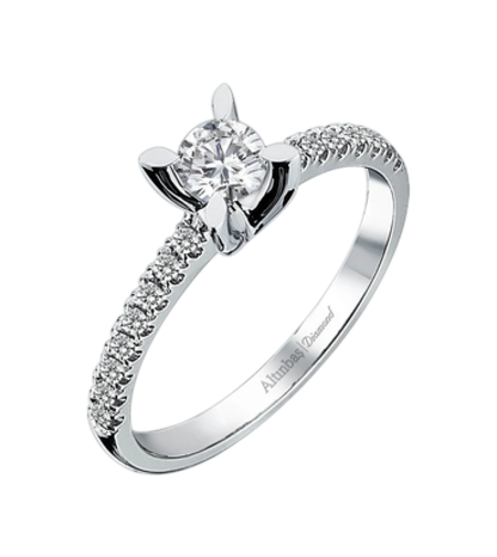 0.71 ct White gold diamond ring