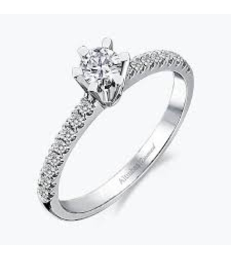 0.61 ct White gold ring with diamonds