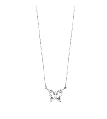 0.03 ct Butterfly diamond necklace