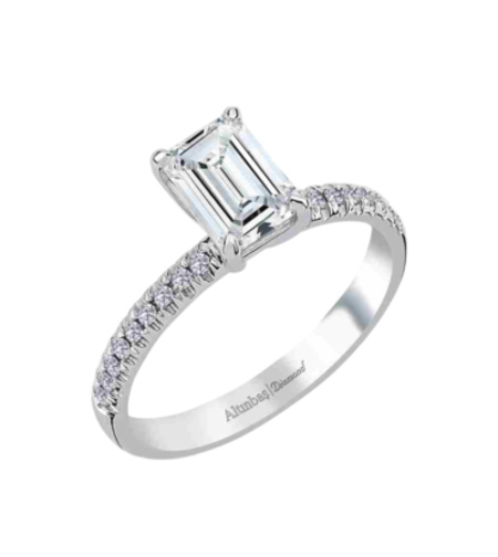 0.95 ct Diamond white gold ring