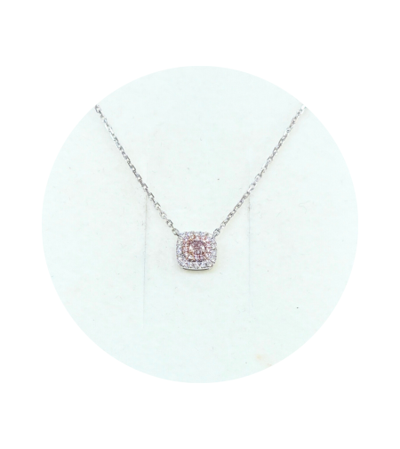 0.25 ct Pink diamond necklace