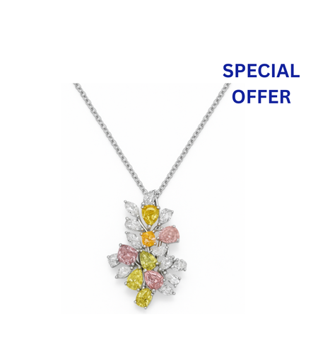 1.71 к Пръстен/колие с цветни диаманти