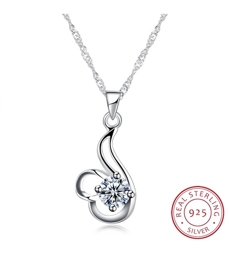 Сребърно колие Swarovski Crystals | колекция Delicate Silver | Бижута Invoke.bg