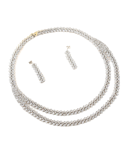 Сребърен комплект Двоен | Колекция Silver Premium | Бижута Invoke.bg