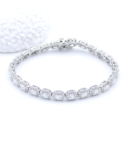 Сребърна тенис гривна | Колекция Silver Premium | Бижута Invoke.bg