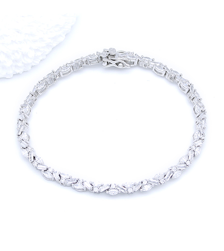 Сребърна тенис гривна | Колекция Silver Premium | Бижута Invoke.bg