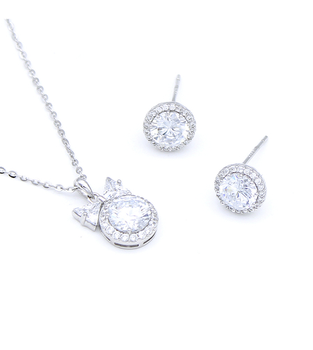 Нежен сребърен комплект 2700000069226 | колекция Delicate Silver | Бижута Invoke.bg