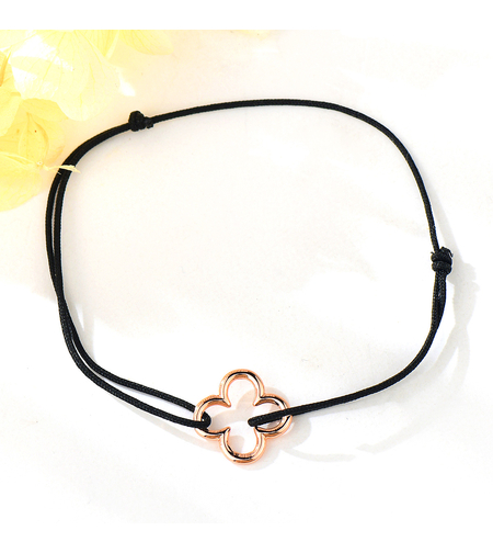 Be Simple & Lucky Black Thread Bracelet