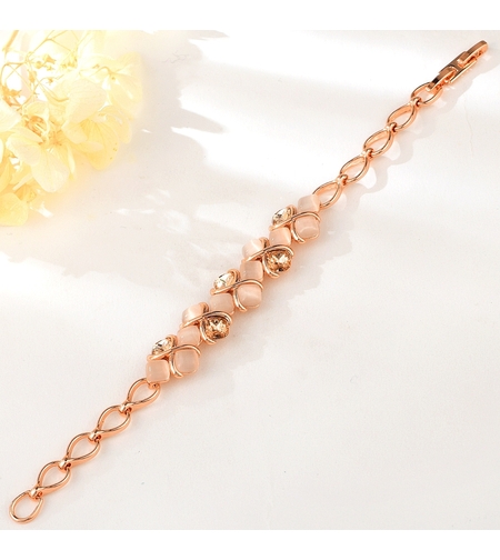 Гривна розово позлатяване котешко око | Колекция Rose Gold | Бижута Invoke.bg