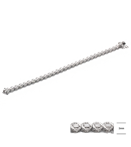 Сребърна тенис гривна | Колекция Silver Premium | Бижута Invoke.bg