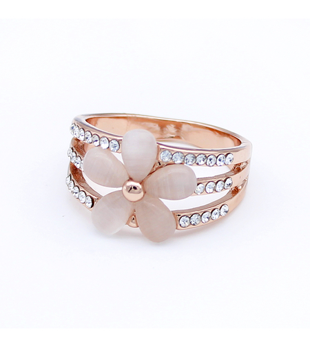 Пръстен розово позлатяване котешко око | Колекция Rose Gold | Бижута Invoke.bg