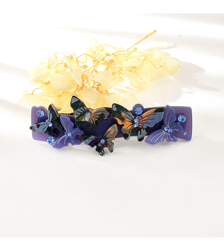 BUTTERFLY PURPLE HAIR CLIP JEWELRY ACRYLIC