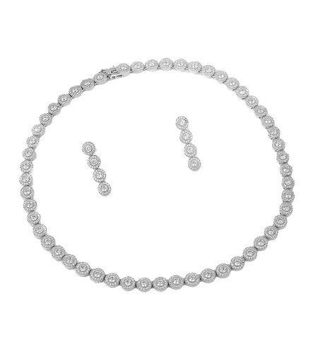 Сребърен комплект Кръгли елементи | Колекция Silver Premium | Бижута Invoke.bg