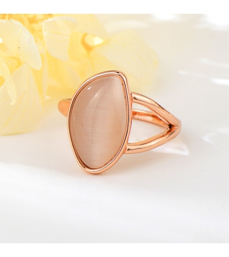 Пръстен розово позлатяване котешко око | Колекция Rose Gold | Бижута Invoke.bg