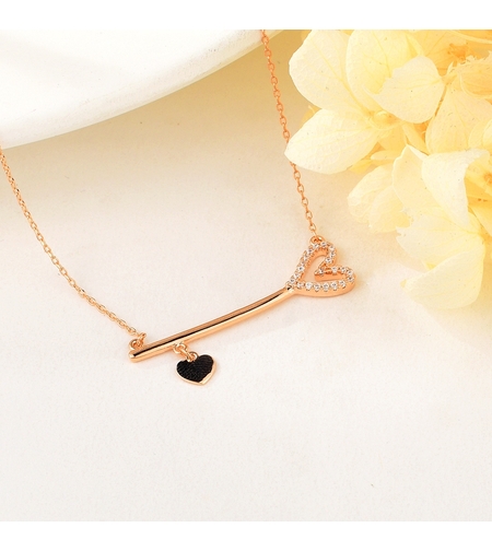 Колие розово позлатяване ключ | Колекция Rose Gold | Бижута Invoke.bg