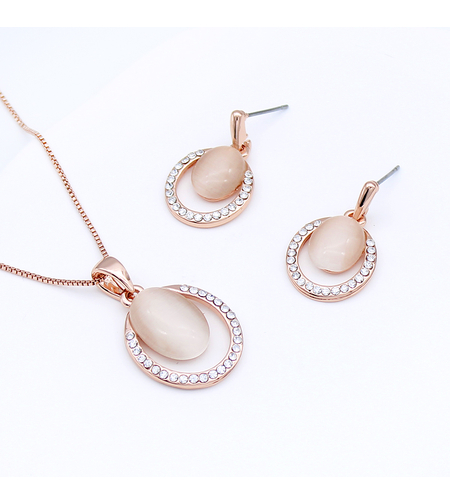 Комплект розово позлатяване котешко око 2610000005011 | Колекция Rose Gold