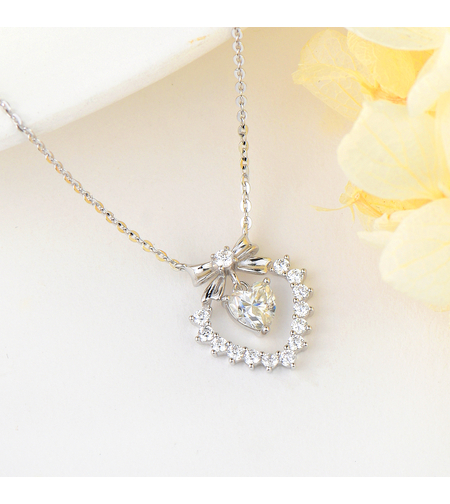 Сребърно колие | Колекция Мойсанит | Бижута Invoke.bg