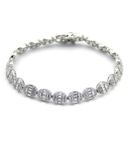 Сребърна тенис гривна 2700000071113 | Колекция Silver Premium