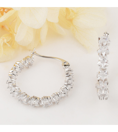 Ежедневни сребърни обеци халки 2700000062890 | колекция Delicate Silver | Бижута Invoke.bg