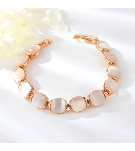 Гривна розово позлатяване котешко око | Колекция Rose Gold | Бижута Invoke