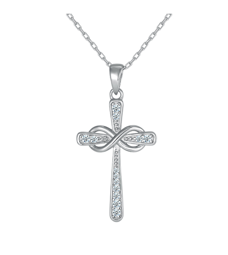 Нежно сребърно колие кръст 2700000071564 | колекция Delicate Silver