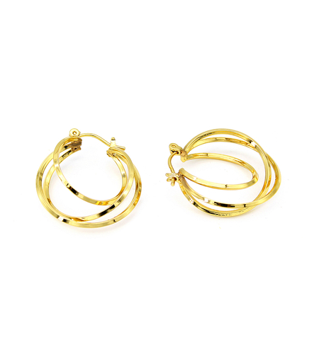 Обеци жълто позлатяване халки 2405112599424 | Колекция Desert Shine