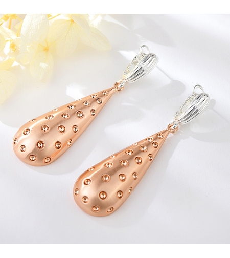 Обеци розово позлатяване капки | Колекция Rose Gold | Бижута Invoke.bg