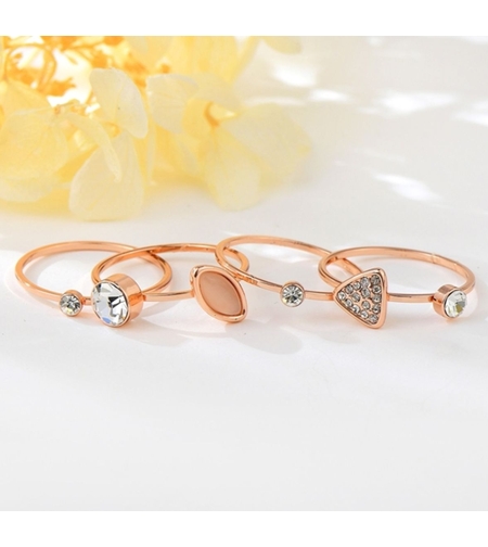 Комплект пръстени розово позлатяване 2500000024443 | Колекция Rose Gold