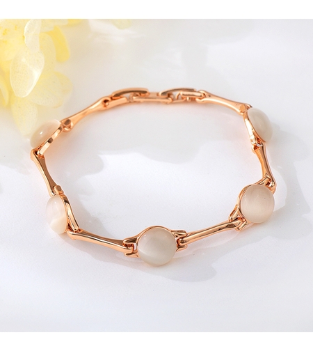 Гривна розово позлатяване котешко око | Колекция Rose Gold | Бижута Invoke.bg