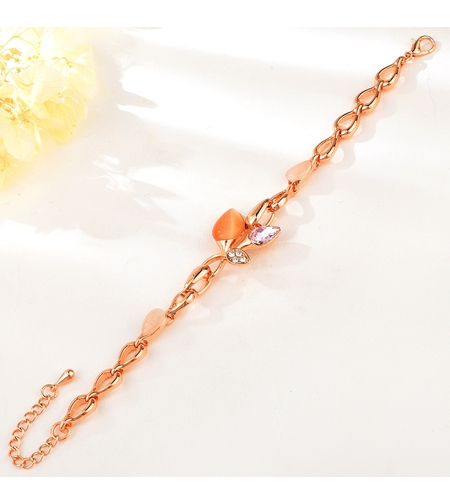 Гривна розово позлатяване абстрактна форма | Колекция Rose Gold | Бижута Invoke.bg