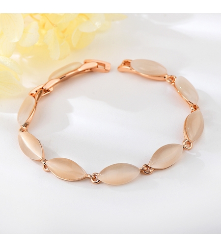 Гривна розово позлатяване котешко око | Колекция Rose Gold | Бижута Invoke.bg