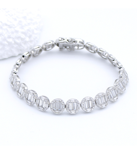 Сребърна тенис гривна | Колекция Silver Premium | Бижута Invoke.bg