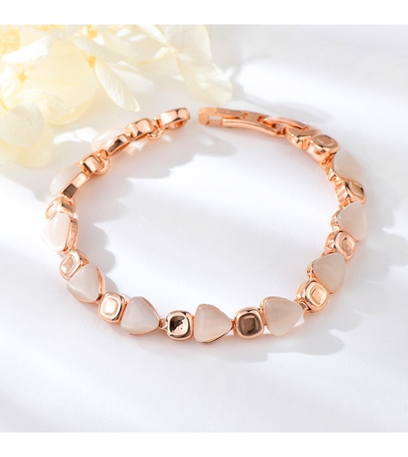 Гривна розово позлатяване котешко око | Колекция Rose Gold | Бижута Invoke.bg