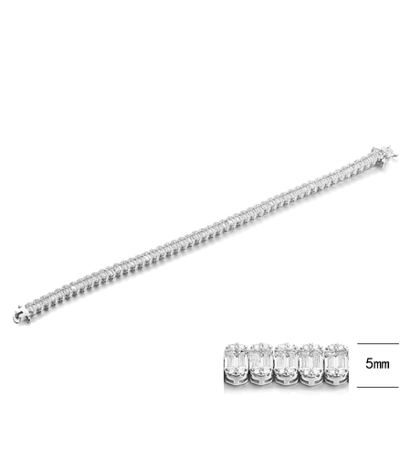 Сребърна тенис гривна | Колекция Silver Premium | Бижута Invoke.bg