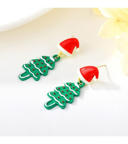 Коледни обеци 'Елхи' жълто позлатяване | Бижута Invoke.bg