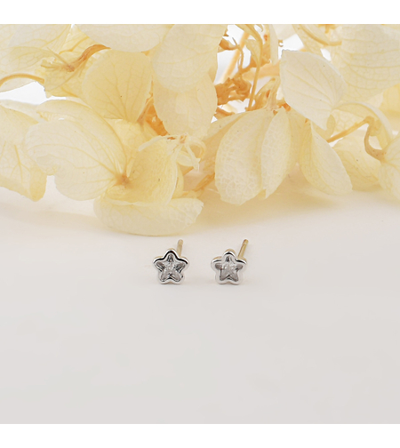 Сребърни обеци по ухото звезди 2700000065006