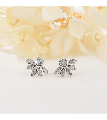 SILVER EARRINGS WITH SWAROVSKI CRYSTALS