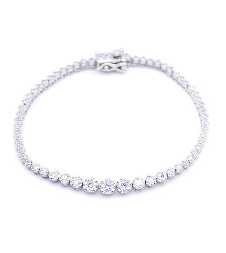 Сребърна тенис гривна 2700000071403 | Колекция Silver Premium