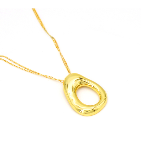 Yellow gold plated necklace 2405112598908 | Desert Shine Collection