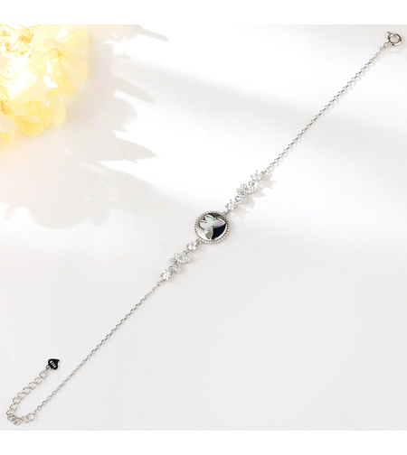 Сребърна гривна Пеперуди със седеф | колекция Delicate Silver | Бижута Invoke.bg