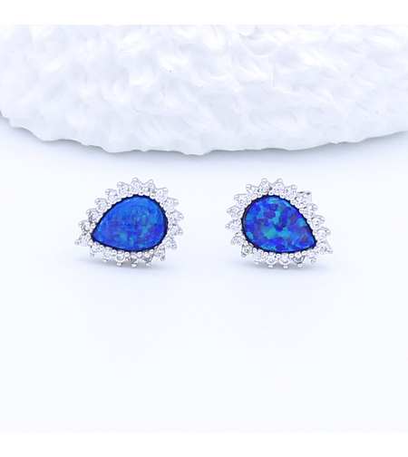 КАПКИ СРЕБЪРНИ ОБЕЦИ С КАМЪНИ ОПАЛ