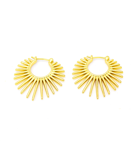 Earrings yellow gold plating 2405112599967 | Desert Shine Collection