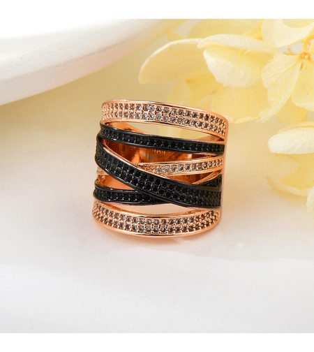 Пръстен розово позлатяване преплетен | Колекция Rose Gold | Бижута Invoke.bg