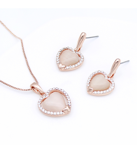 Комплект розово позлатяване котешко око 2610000004755 | Колекция Rose Gold