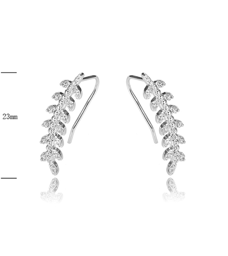 Сребърни обеци пролетни клонки | Колекция Silver Premium | Бижута Invoke.bg