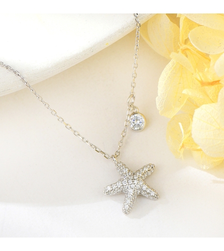 Сребърно колие Морска звезда | колекция Delicate Silver | Бижута Invoke