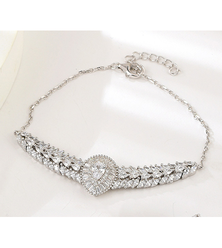 Сребърна гривна с платинено покритие | Колекция Silver Premium | Бижута Invoke.bg